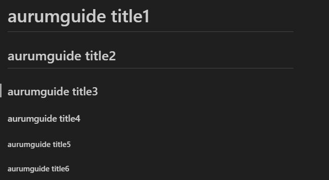 How to change title size in Markdown.