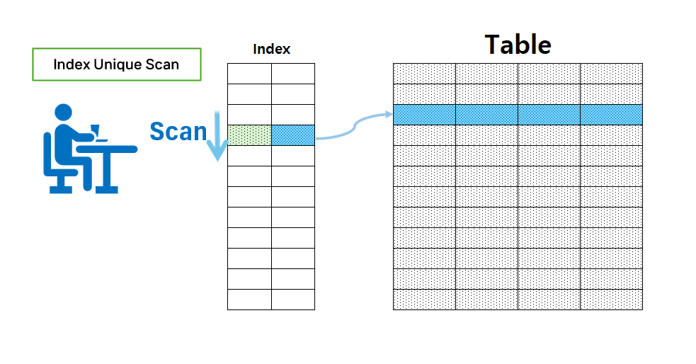 index unique scan.